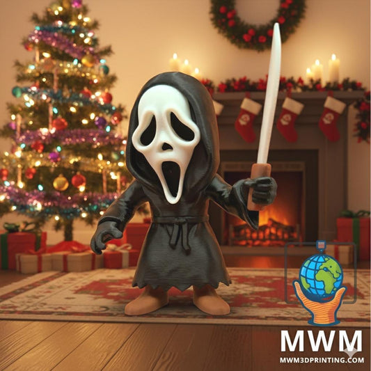 Ghostface Scream Character – Fan Art 3D Printed Horror Toy