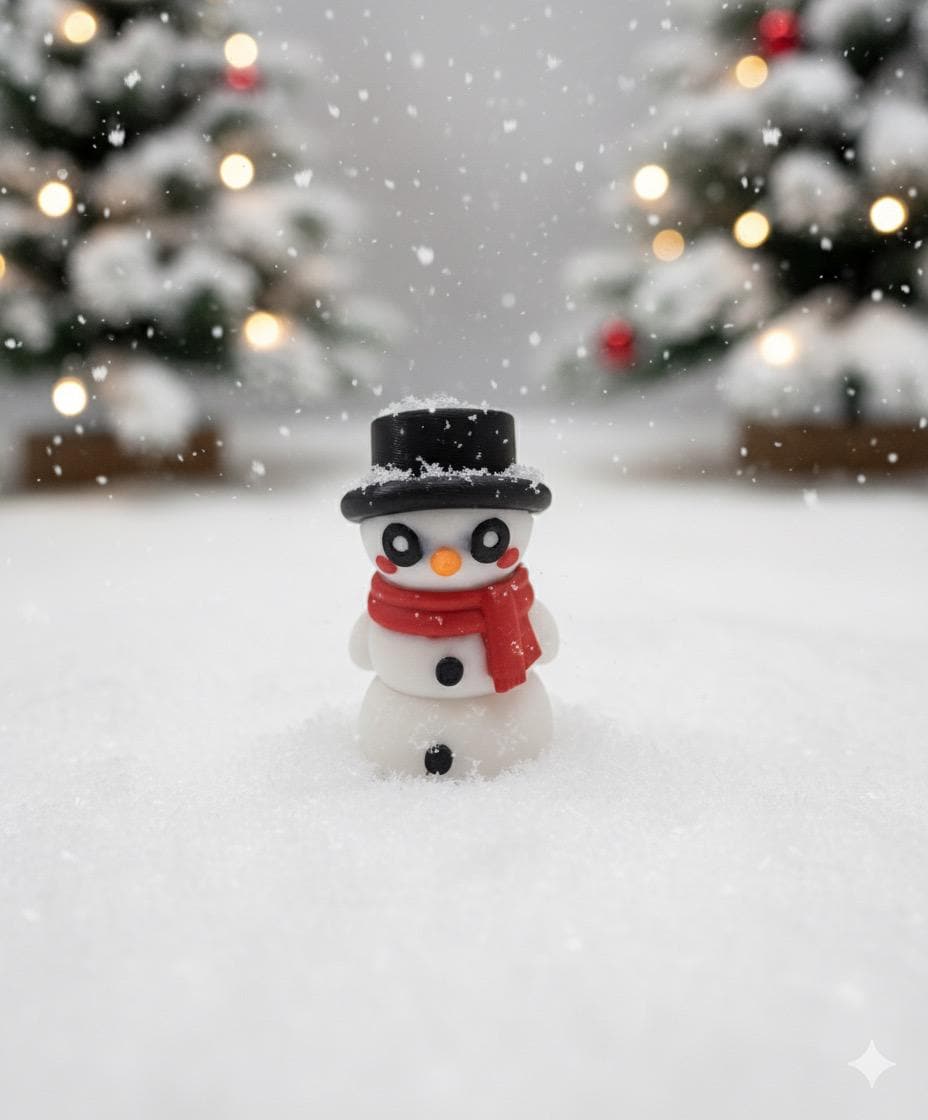 Flexi Snowman – 3D Printed Christmas Toy |Adorable Stocking Stuffer