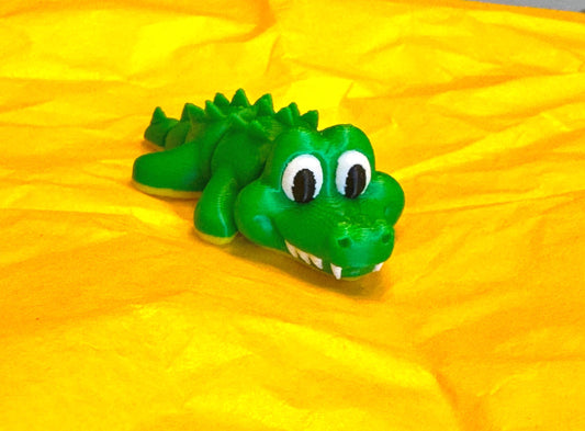 3D Printed Flexi Crocodile: Articulated Fidget Toy