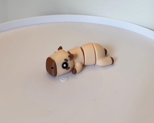 3D Printed Flexi Capybara: Articulated Fidget Desk Toy