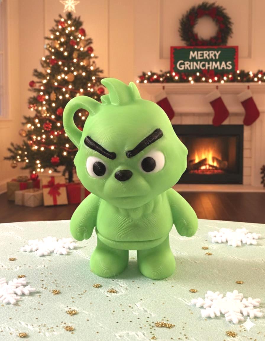 Flexi Grinch – The Bendable Holiday Grump! 3D Printed Christmas Figure | Funny Gift | Poseable Christmas Toy