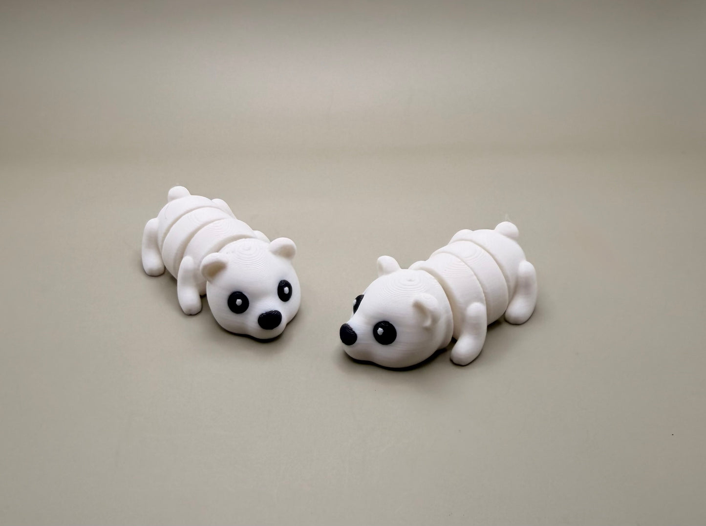 Articulated Polar and Panda Bear Fidget Toy – 3D Printed Desk Companions