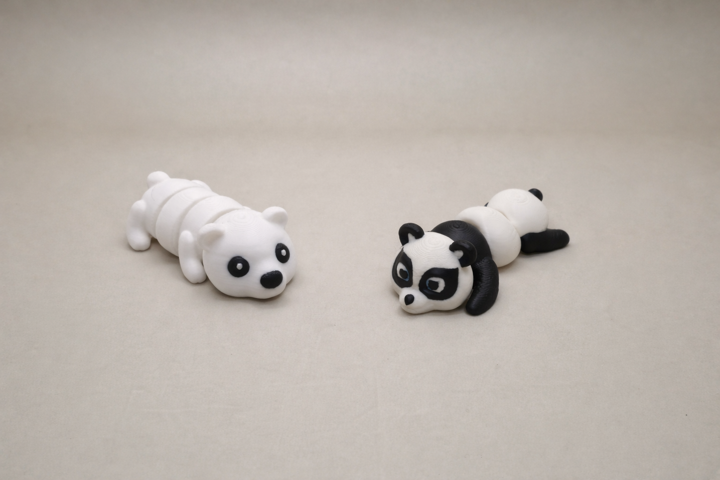 Articulated Polar and Panda Bear Fidget Toy – 3D Printed Desk Companions