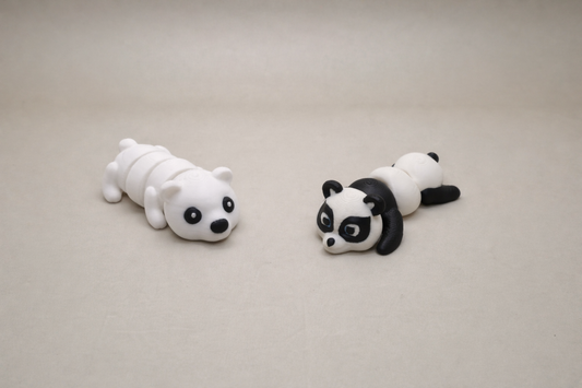 Articulated Polar and Panda Bear Fidget Toy – 3D Printed Desk Companions